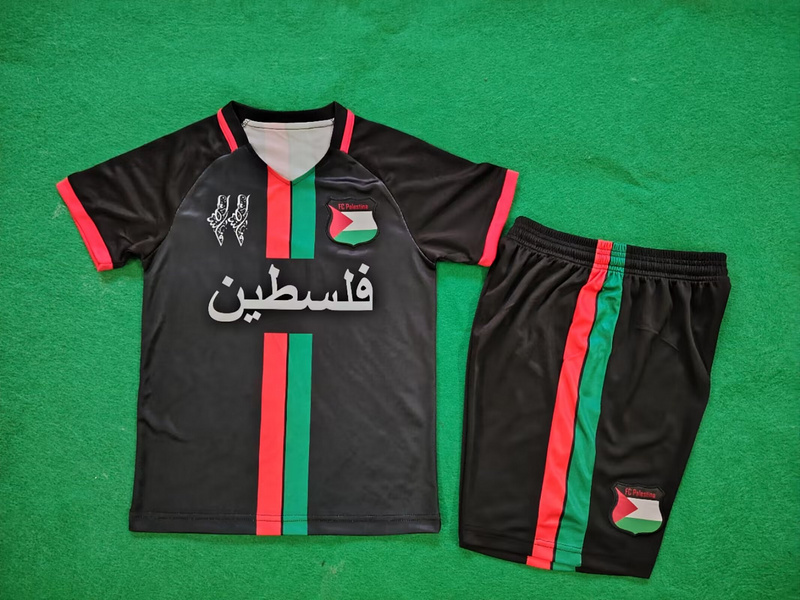 Kids-Palestine 24/25 Special Black/Red/Green Soccer Jersey